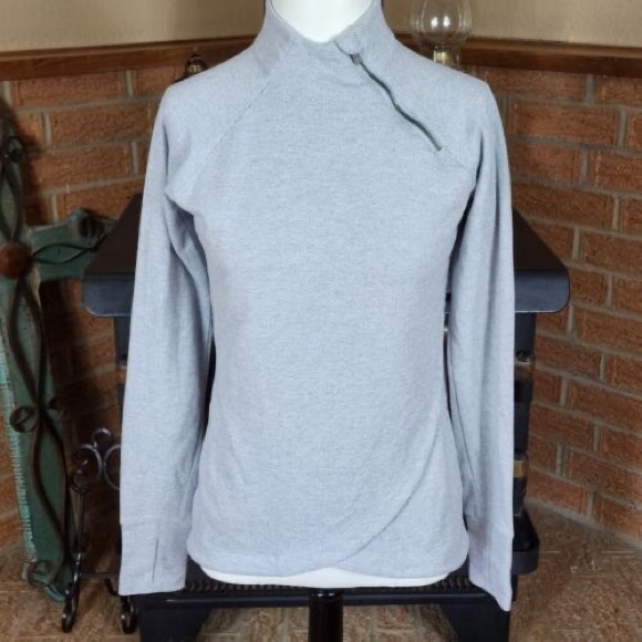 Kyodan Outdoor Women's Light Gray Mock Neck Long Sleeve Pullover Sweatshirt L - Picture 5 of 5